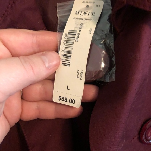 Nwt Maroon Mixit Jacket Size Large - Picture 5 of 9